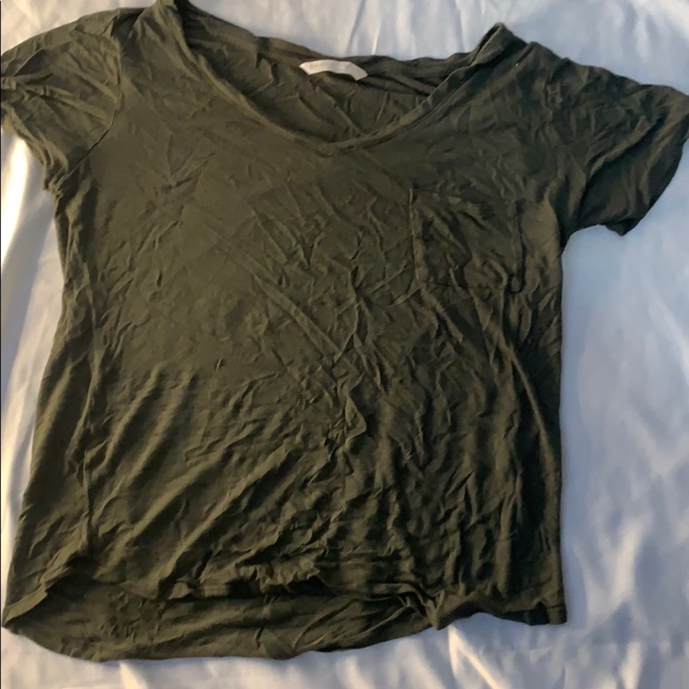 Plain green tee